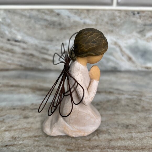 Willow Tree 1999 Angel of Prayer Kneeling Figurine Susan Lordi Demdaco WITH BOX - Picture 5 of 11